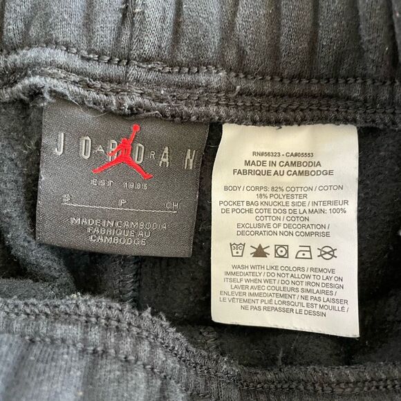 Nike Jordan Sport DNA Fleece Jogger Sweat Pants Jumpman Logo Black S - Picture 9 of 9